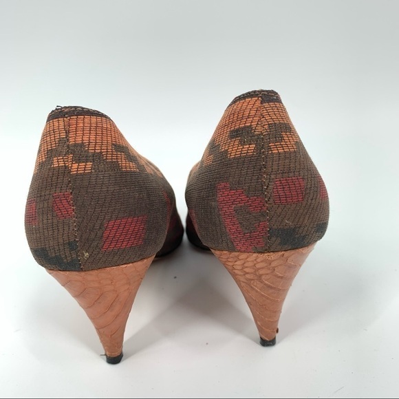 J. Renee couture Collection heels 8 multicolored south western vintage 70s 80s - Picture 3 of 11